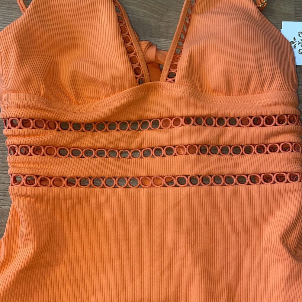 Becca Women's Modern Edge Ribbed Swimsuit Size Small NWT $148 - Picture 5 of 9